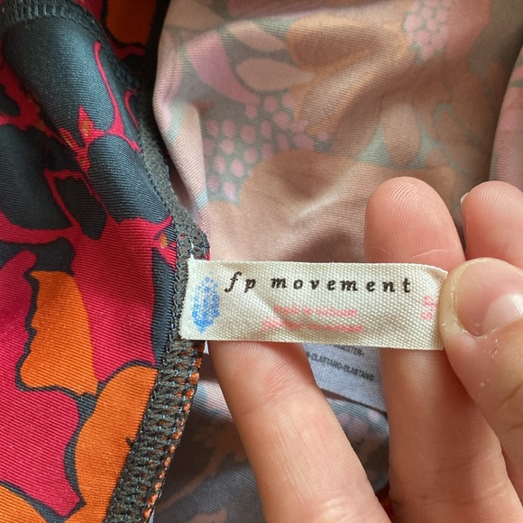 FP Movement by Free People Floral Leggings - Pink and Orange - Picture 2 of 4